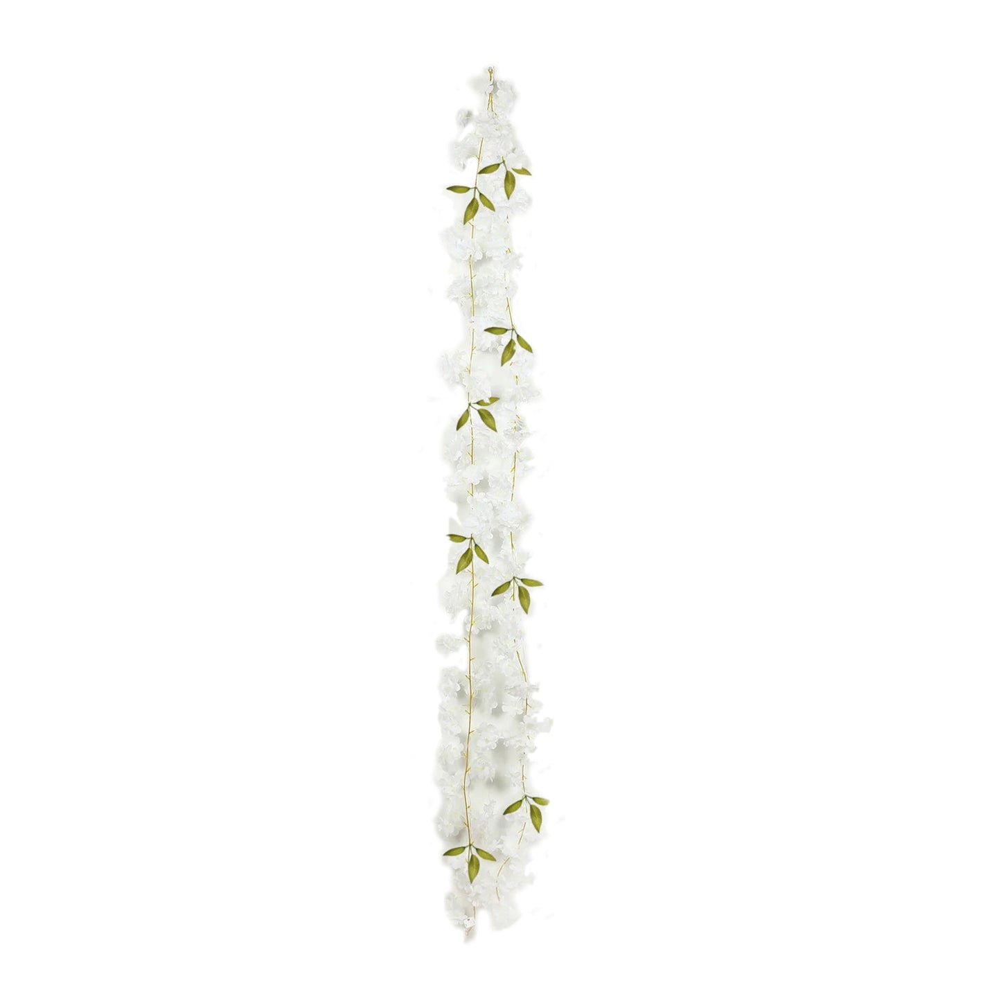 2-Pack Garland String Lights Jasmine Silk Flower Design White Warm White - Battery Operated Hanging Décor 6ft
