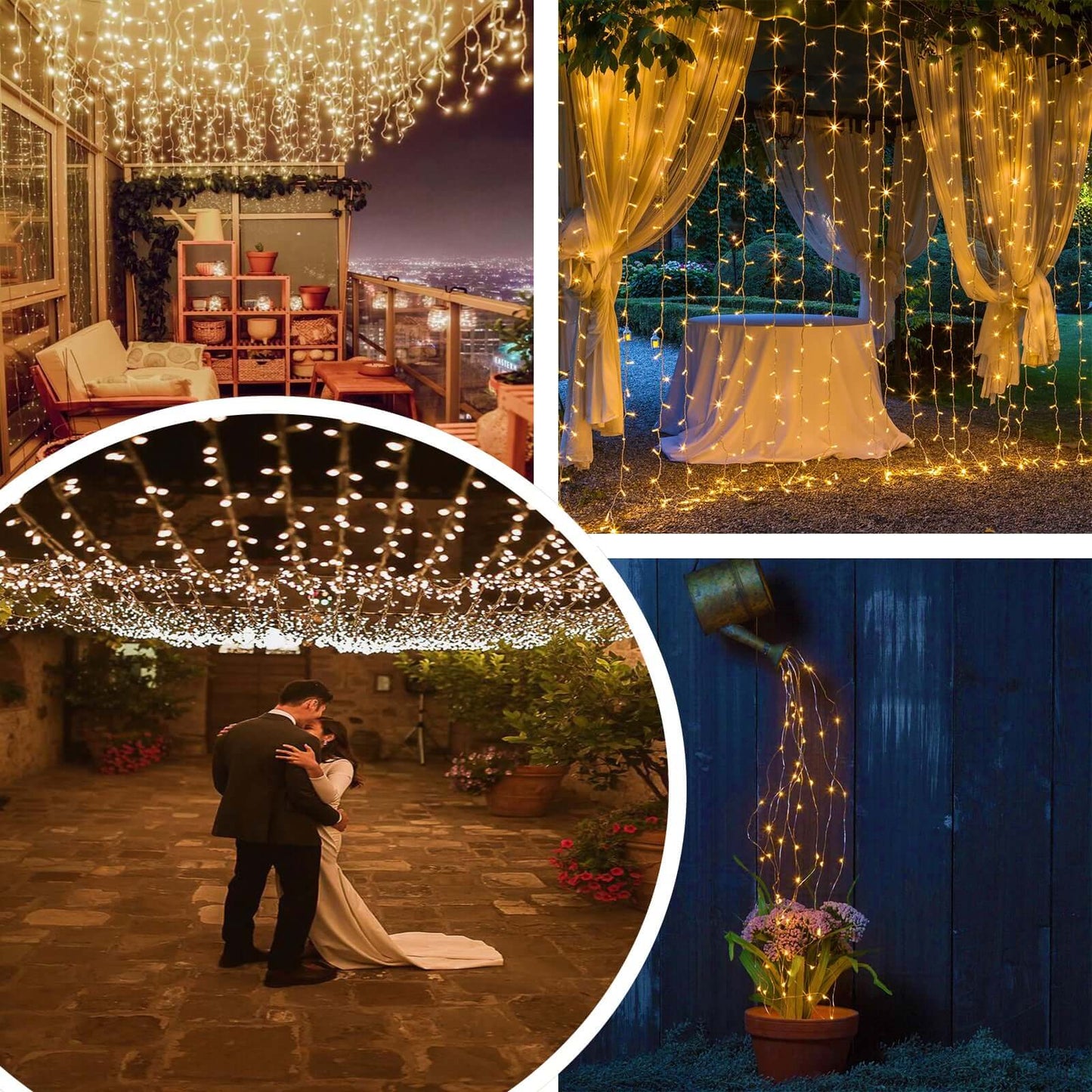 30ft Warm White 100 LED Connectable String Lights, 120V Fairy Lights